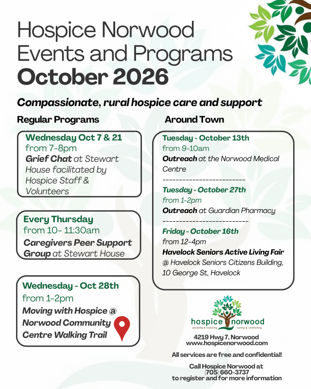 October 2026 Events and Programs